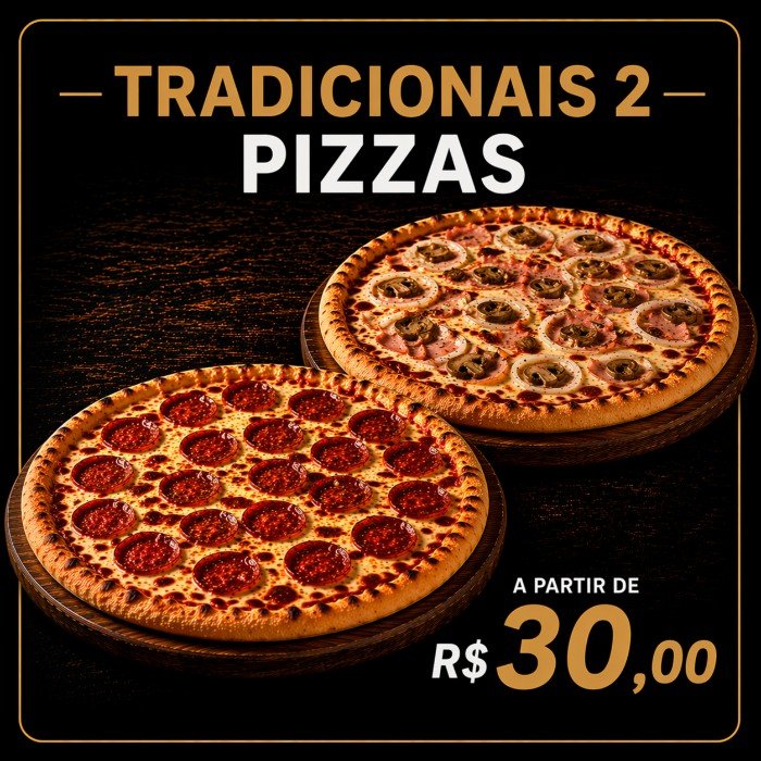 Tradicionais 2 na Peg Prático Pizzas