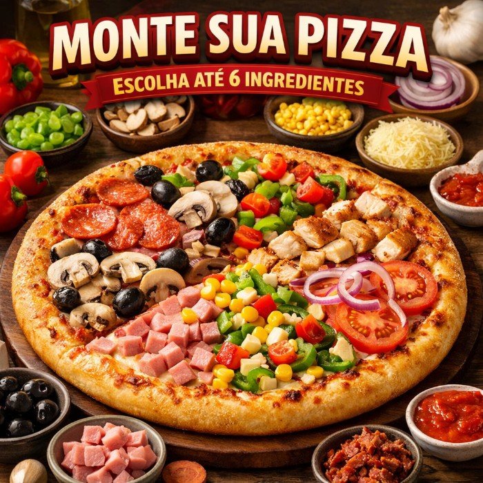 Monte Sua Pizza na Peg Prático Pizzas
